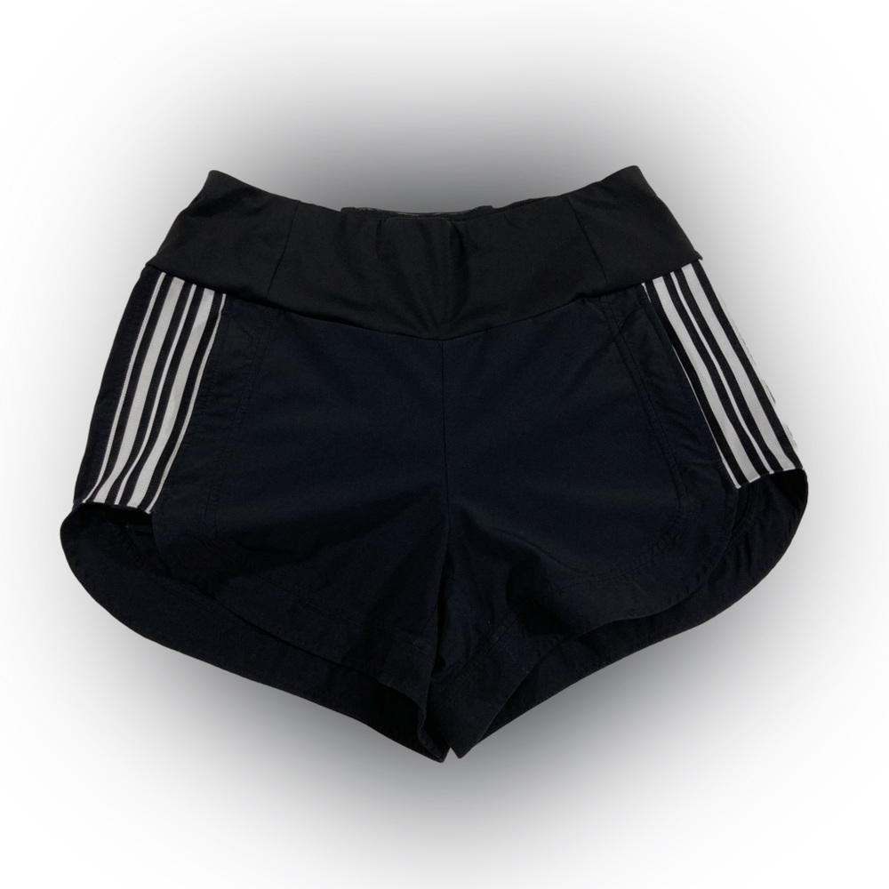 Athleta Ascender Athletic Shorts Size 6 Black White